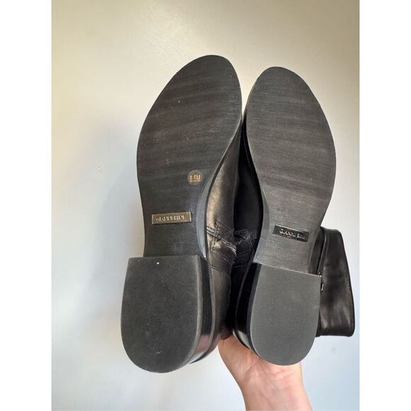 NEW Gianni Bini Leather Mirrie Black Knee High Riding Boots Women's sz 8.5 - Picture 6 of 7